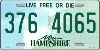 NH license plate 3764065