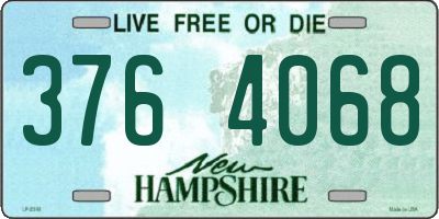 NH license plate 3764068