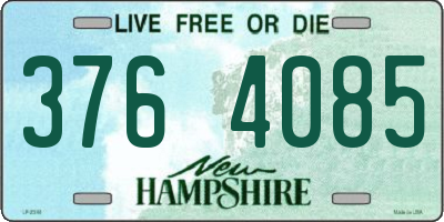 NH license plate 3764085