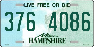 NH license plate 3764086