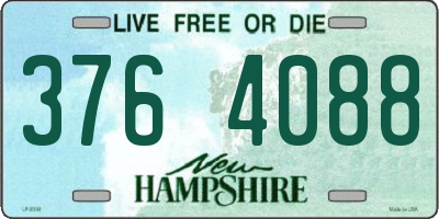 NH license plate 3764088