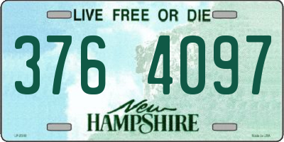 NH license plate 3764097