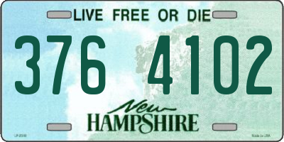 NH license plate 3764102