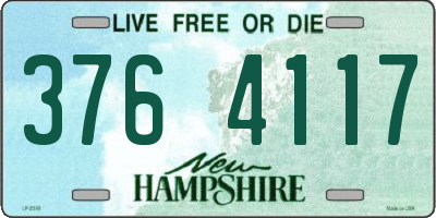 NH license plate 3764117