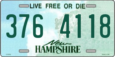NH license plate 3764118