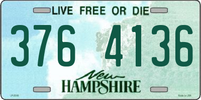 NH license plate 3764136
