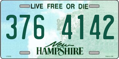 NH license plate 3764142