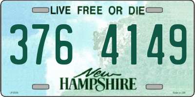 NH license plate 3764149