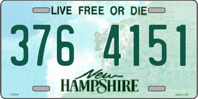 NH license plate 3764151
