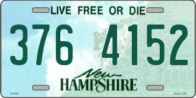 NH license plate 3764152