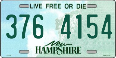 NH license plate 3764154