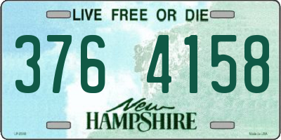 NH license plate 3764158