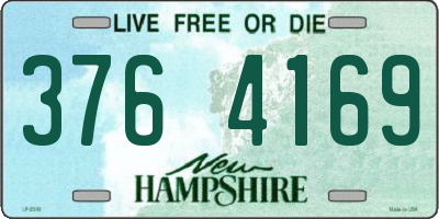 NH license plate 3764169