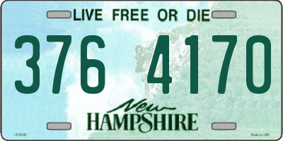 NH license plate 3764170