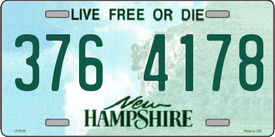 NH license plate 3764178