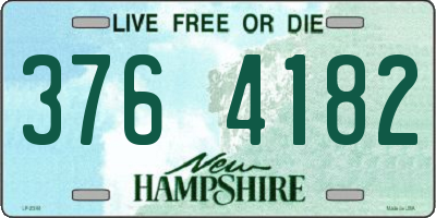 NH license plate 3764182