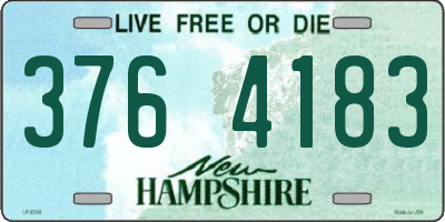 NH license plate 3764183