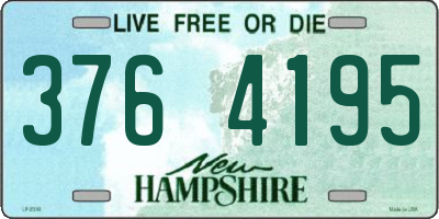NH license plate 3764195