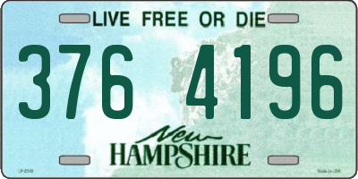 NH license plate 3764196