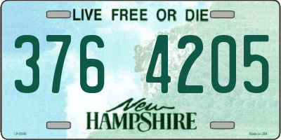 NH license plate 3764205