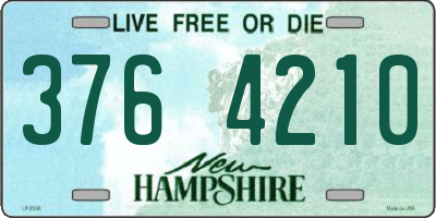 NH license plate 3764210