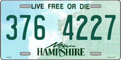 NH license plate 3764227