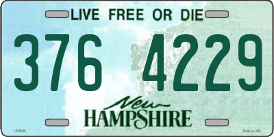 NH license plate 3764229