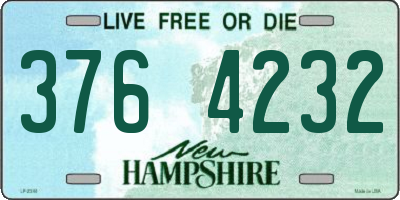 NH license plate 3764232