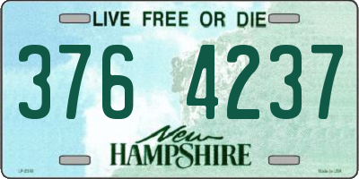 NH license plate 3764237