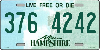 NH license plate 3764242