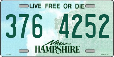 NH license plate 3764252