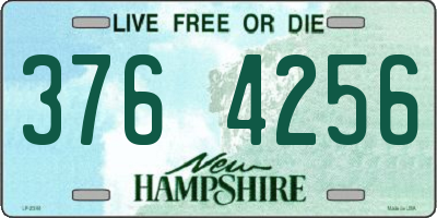 NH license plate 3764256