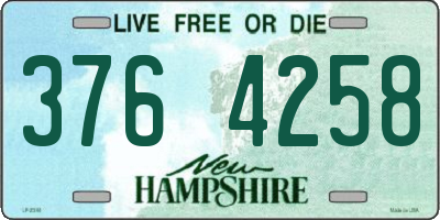NH license plate 3764258