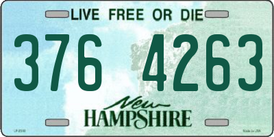 NH license plate 3764263