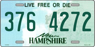NH license plate 3764272