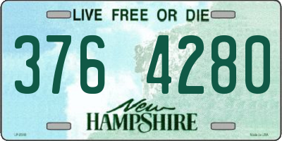 NH license plate 3764280