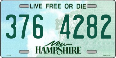 NH license plate 3764282