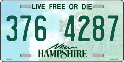 NH license plate 3764287