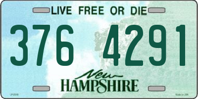 NH license plate 3764291
