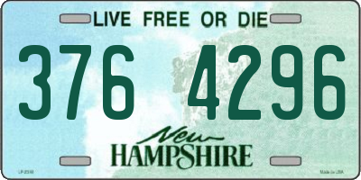NH license plate 3764296