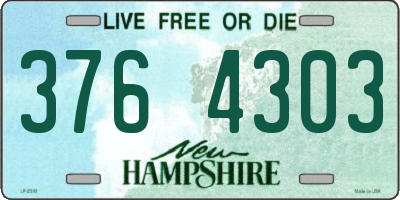 NH license plate 3764303