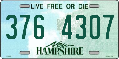 NH license plate 3764307