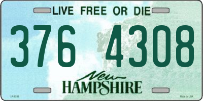 NH license plate 3764308