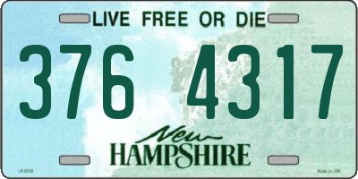 NH license plate 3764317