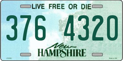 NH license plate 3764320