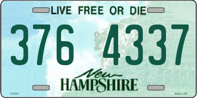 NH license plate 3764337