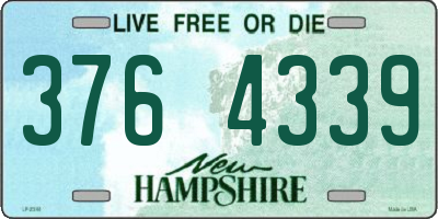 NH license plate 3764339
