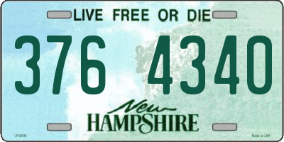 NH license plate 3764340