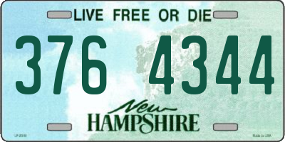 NH license plate 3764344