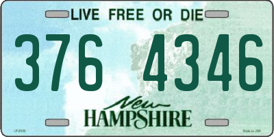 NH license plate 3764346